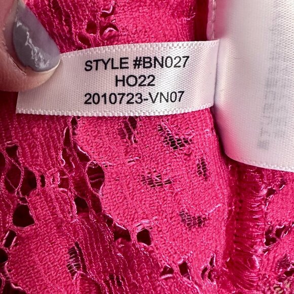 NWOT J Crew Scalloped Eyelet Lace Mock Neck Fringe Hem Blouse in Pink Size 14 - Picture 10 of 12